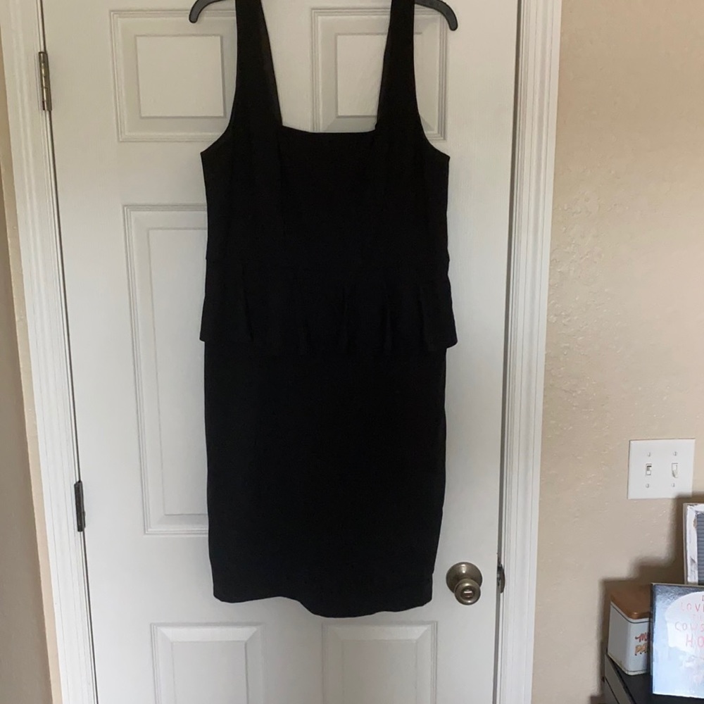 Black peplum dress